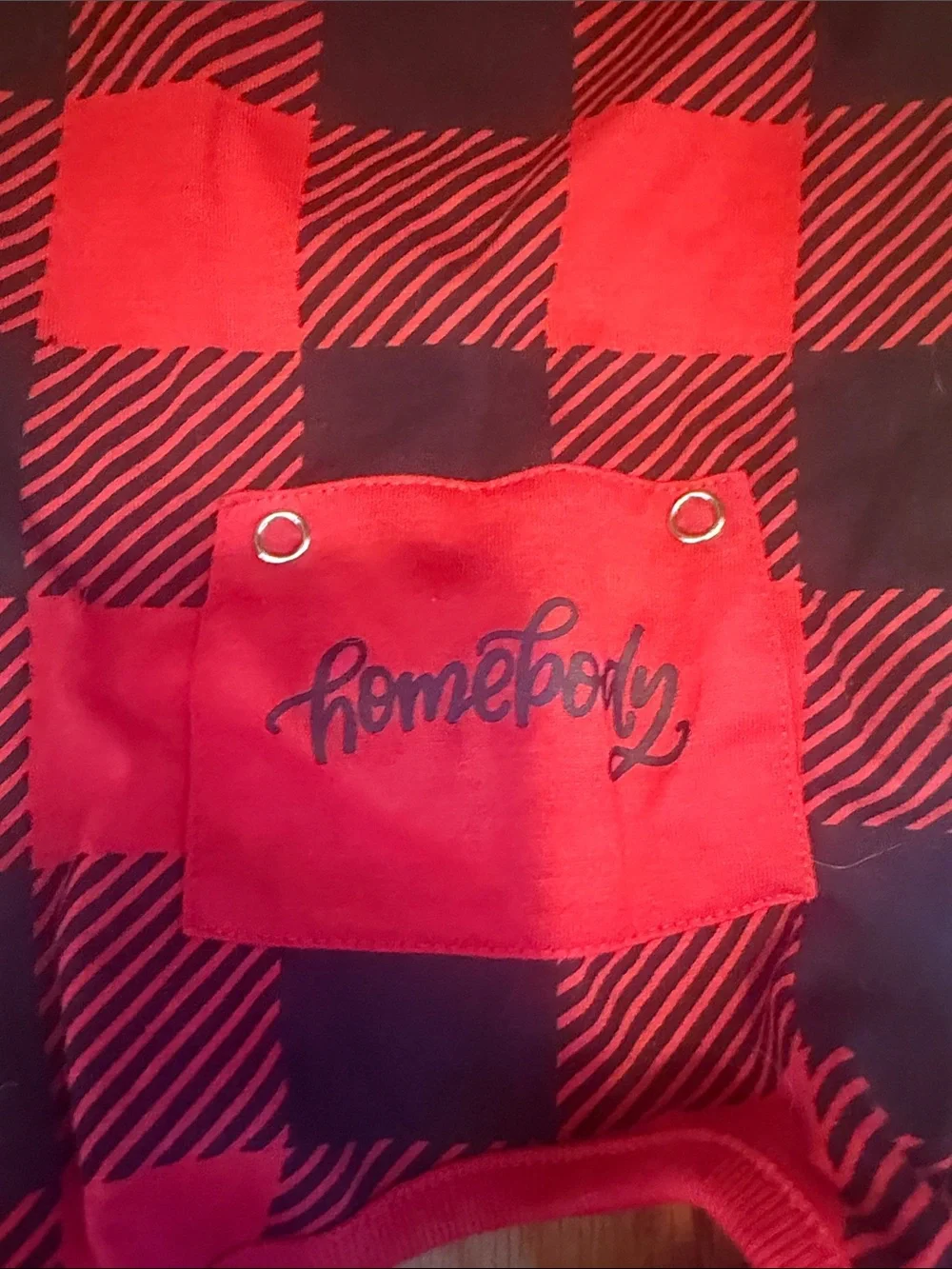 Top Paw Red and Black Buffalo Plaid Dog Pajamas
